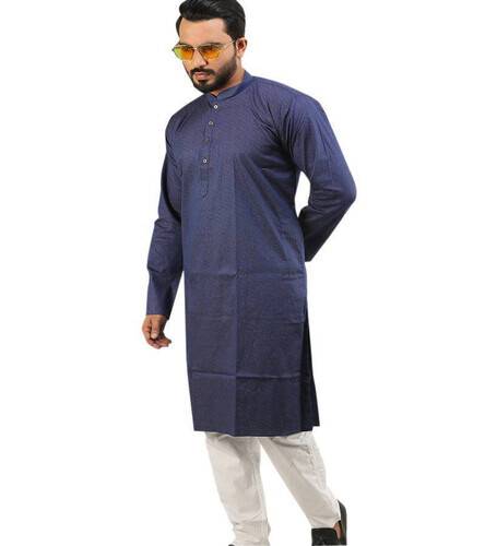 Blue Color Cotton Panjabi For Men| Kablewala Bangladesh