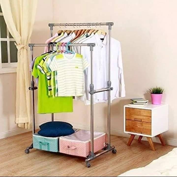 Cloth Hanger Rack-Silver| Kablewala Bangladesh