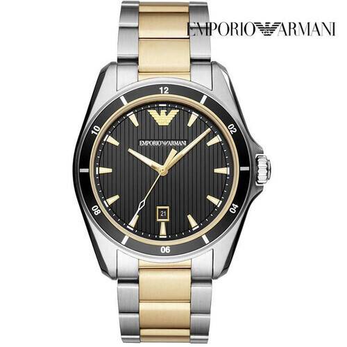 emporio armani gold and silver watch