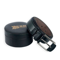 Black Stiff Belt For Men SB-B47