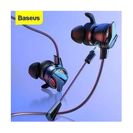 Baseus H15 Gaming In-Ear Earphone 3.5mm Typc C Wired Headset For PUBG Gamer Headphones Hi-Fi Earbuds With Dual Microphone Detachable