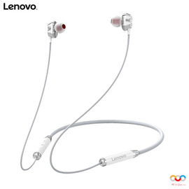 Lenovo HE08 White Neckband Wireless Bluetooth Headsets