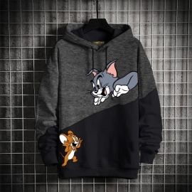 Premium Quality Cotton Hoodie for Men (Tom & Jerry)