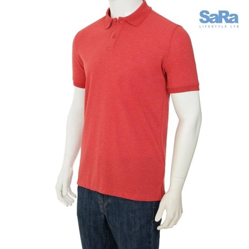 SaRa Mens Polo Shirt RED MELANGE