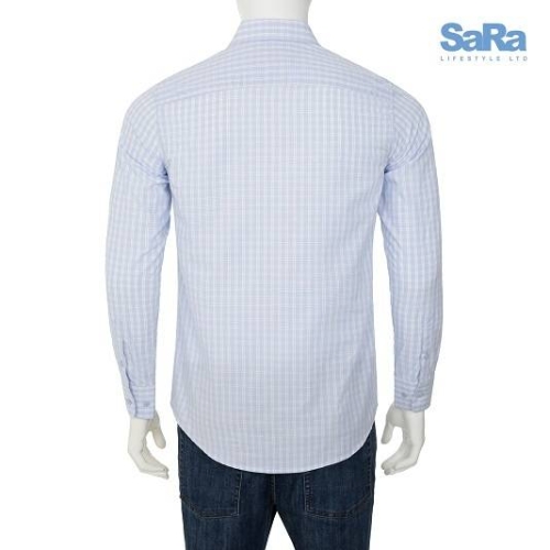 SaRa Mens Formal Shirt SKY CHECK