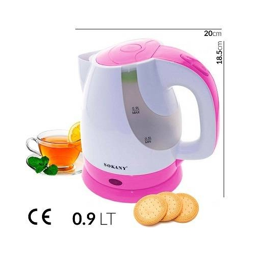 SOKANY 0.9L Portable Electric Kettle - Pink