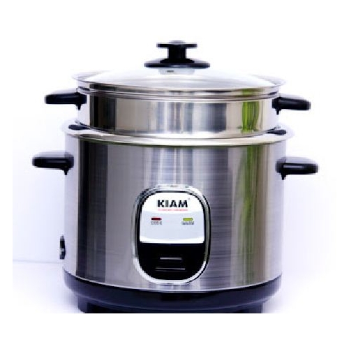 kiam Rice Cooker steel (double glass ss bati) straight 1.8L