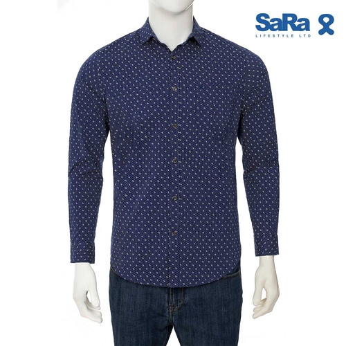 SaRa Mens Casual Shirt (MCS612FCL-Maroon Check)