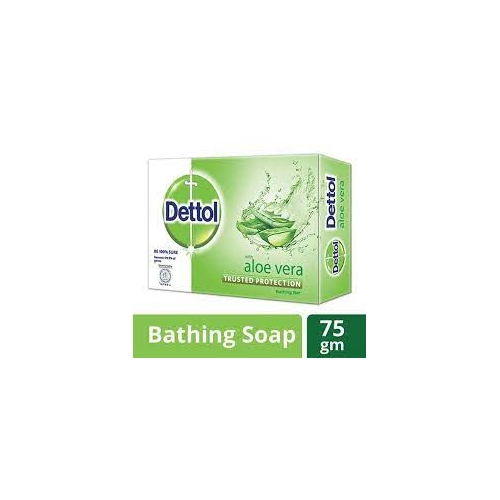 Dettol Soap Aloe Vera 75gm Bathing Bar, Soap with Aloe Vera Extract