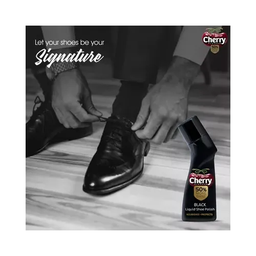 Cherry Shoe Polish Black 75ml, 5 image