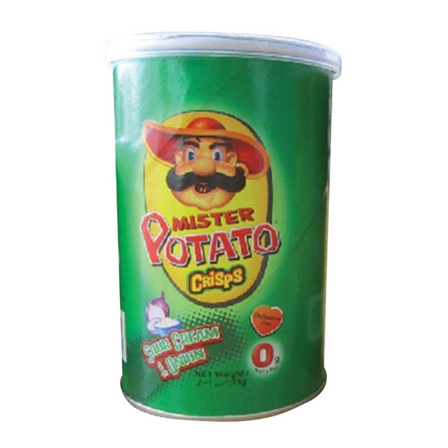 Mister Potato Crisps Crisps Sour Cream & Onion 75g Can