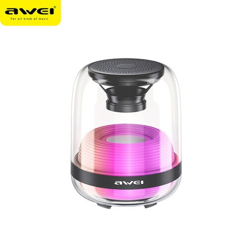 Awei Y386 Wireless Portable Bluetooth V5.1 Dual Speaker Dynamic RGB Lighting  9D Surround Stereo Deep Bass