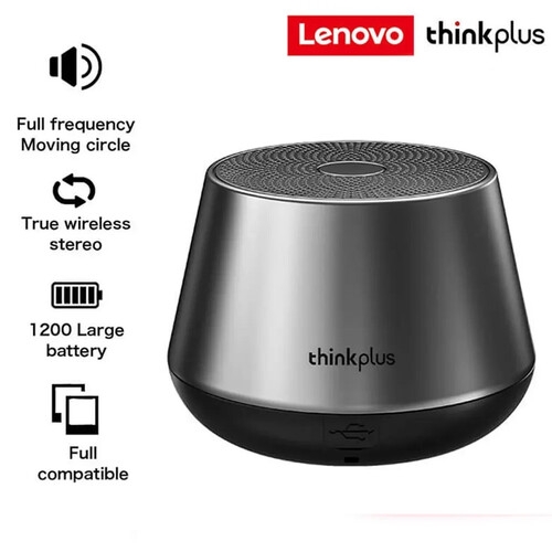 Lenovo K3 Pro Wireless 3D Stereo Mini HiFi Speaker 360° omnidirectional Sound, Deep Bass, Bright Treble, Full Midrange With Built-In Microphone