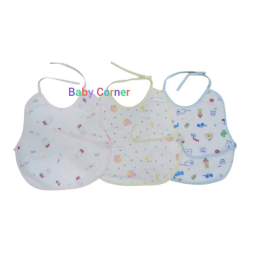 3 pcs cotton Bib for kids-Multicolor(11 X 12 inch ) China