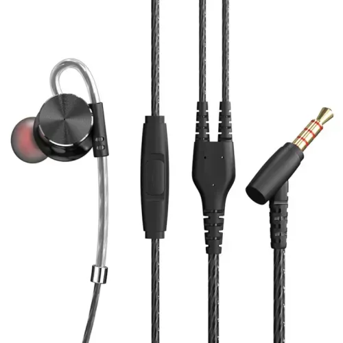 QKZ DM10 In-ear Headphone Bass Subwoofer Metal Wired Earphone Magnetic Suction Line Control with Microphone Sports Headsets Earphones