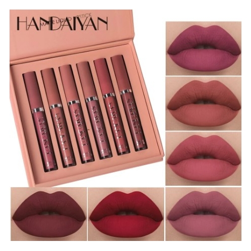 HANDAIYAN 6pcs Matte Liquid Lipstick Set