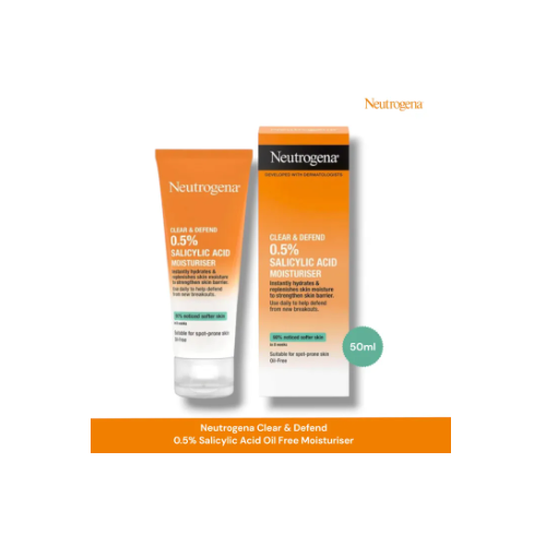 Neutrogena Clear & Defend 0.5% Salicylic Acid Oil Free Moisturiser, 50ml