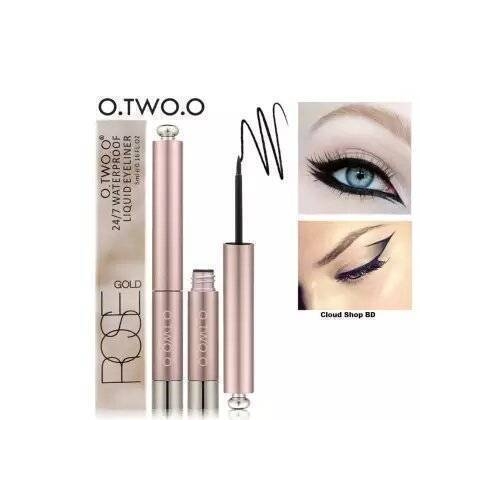 O.TWO.O Rose Gold Long-lasting Eye Liner - #B Black - 13gm