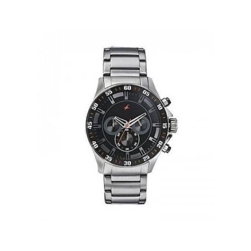 Fastrack Silver Stainless Steel Chronograph Watch for Men